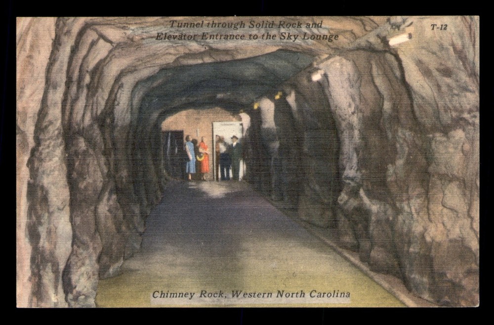 Chimney Rock Western North Carolina NC Sky Lounge Postcard Unp