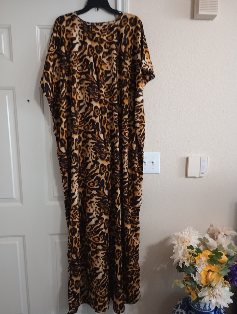 African Dera Kaftan Dress One Size Multi Color