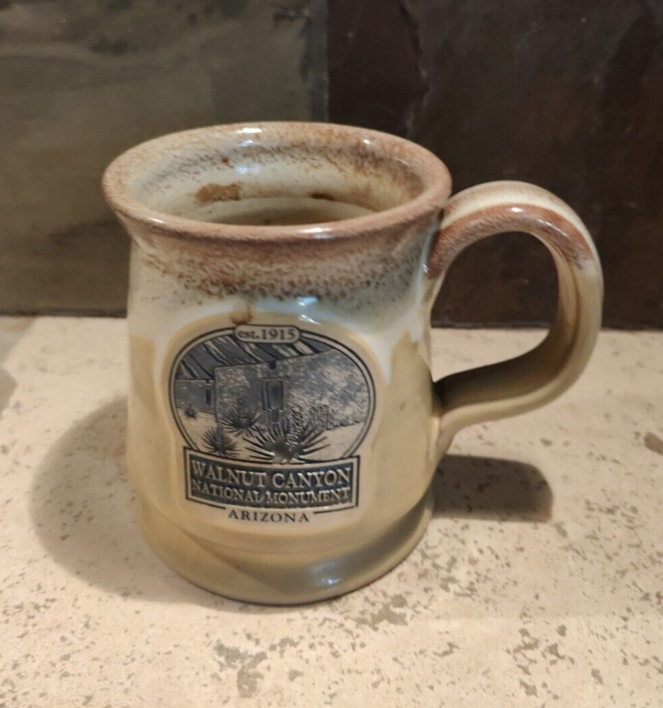 Walnut Canyon National Monument Arizona Stoneware Coffee Mug Deneen Pottery 2016