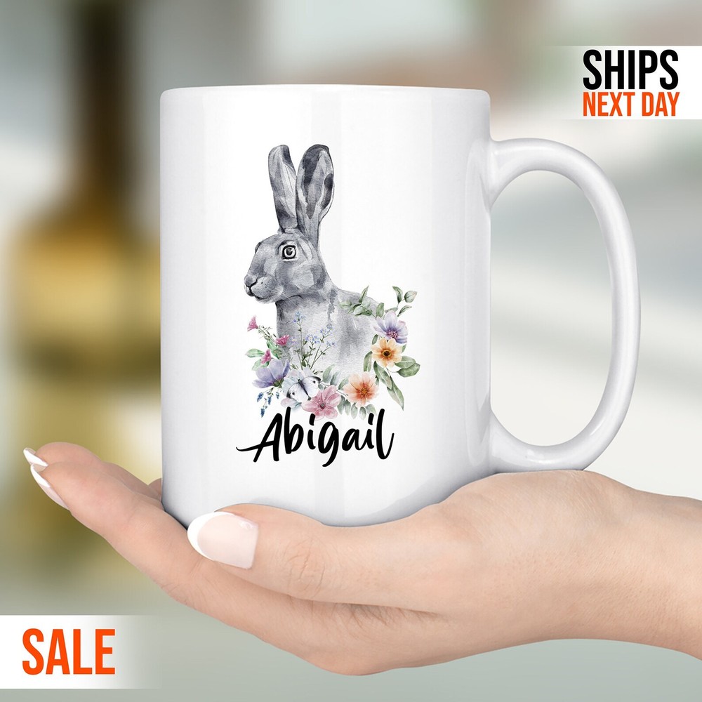 Custom Rabbit Mug Custom Rabbit Name Mug Gift For Her Gift Mug For Her Rabbit