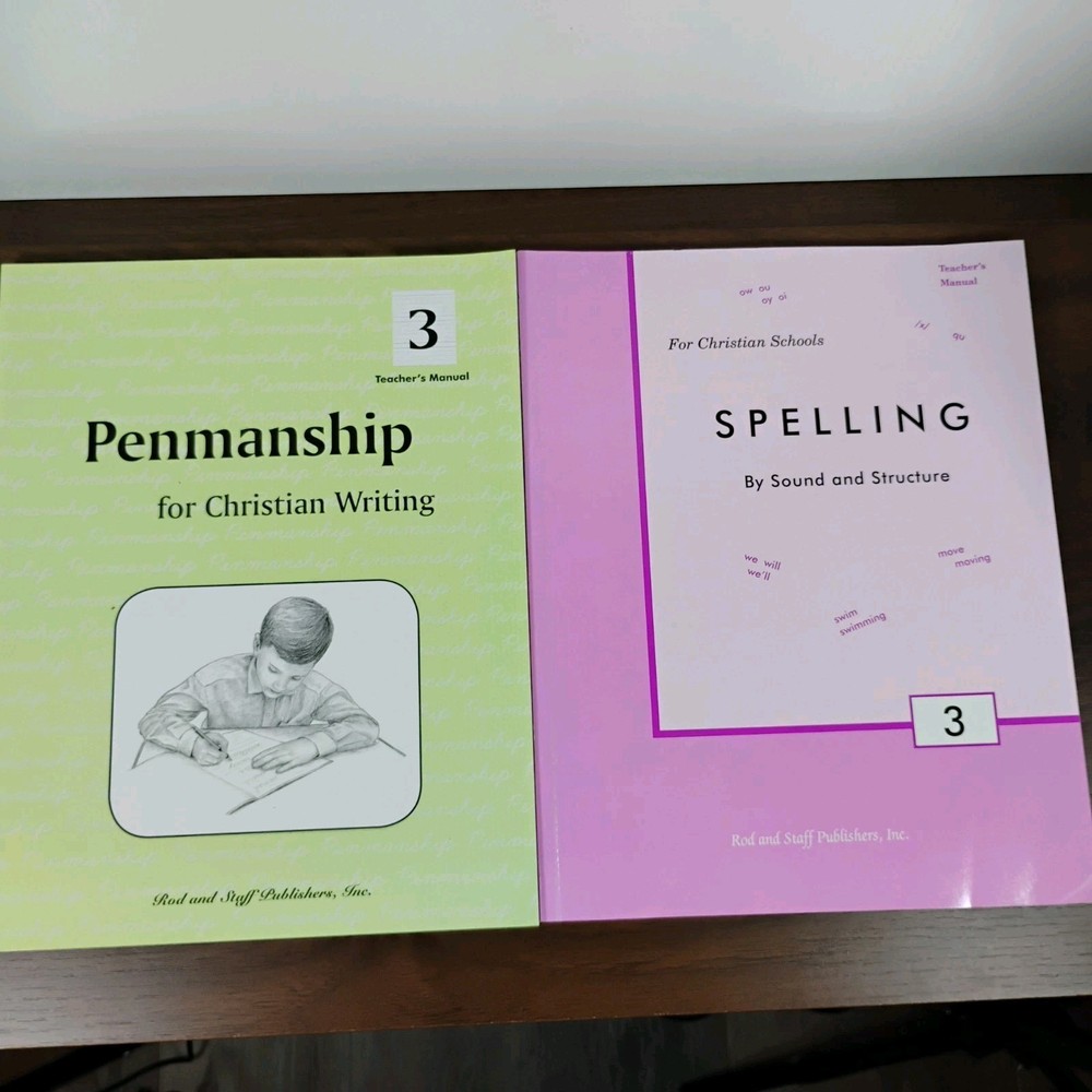 Rod And Staff Teacher's Manuals Level 3 Penmanship And Spelling Lot Of 2