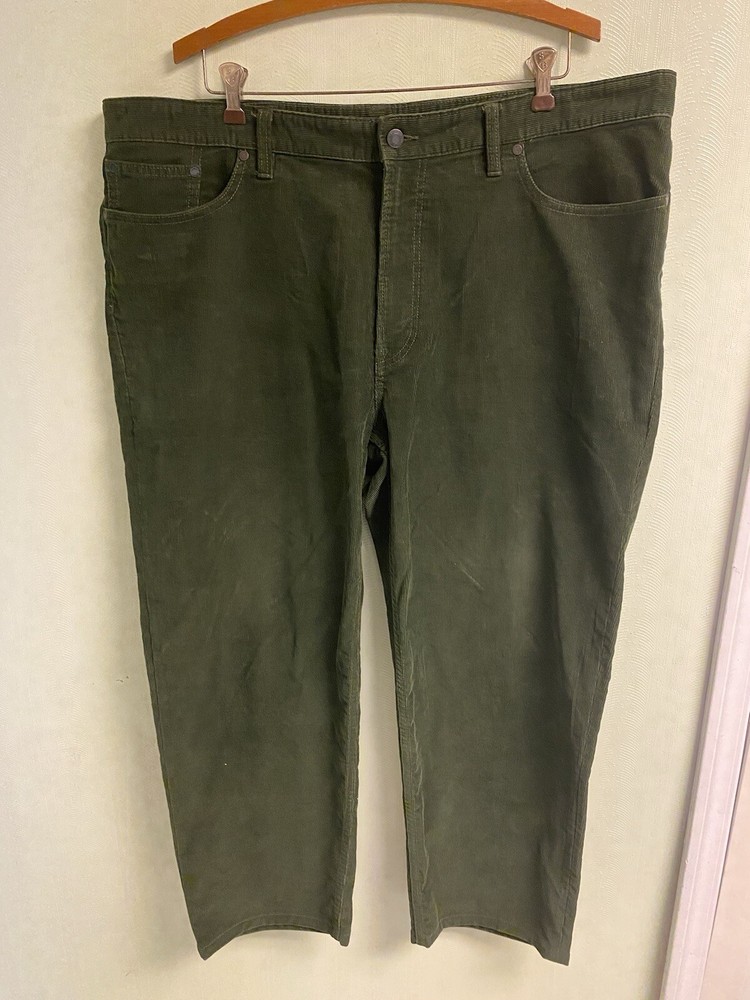 Lands End Pants Mens 42 Corduroy Office Work Career Everyday Casual Green