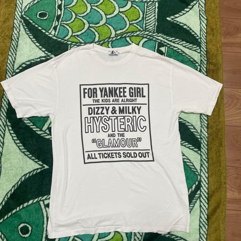 Hysteric Glamour Yankee Girl T-Shirt M White Cotton Vintage Condition