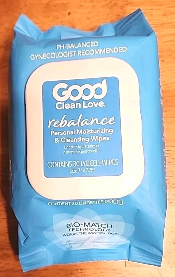 Rebalance, Personal Moisturizing & Cleansing Wipes, Fragrance Free, 30 Lyocell
