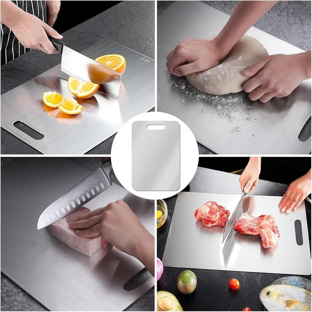 Stainless Steel Kitchen Cutting Board - Anti-Bacterial Non-Porous