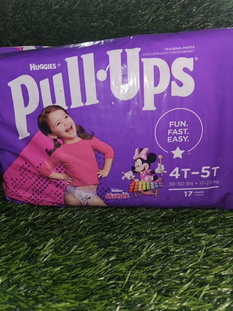 Huggies Pull-Ups Girls 4T-5T Training Pants 38-50lbs Minnie, 17ct