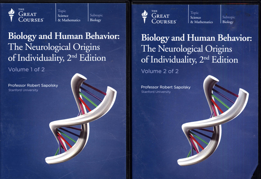 GREAT COURSES BIOLOGY & HUMAN BEHAVIOR NEUROLOGICAL ORIGINS 12 CDs 24 LECTURES
