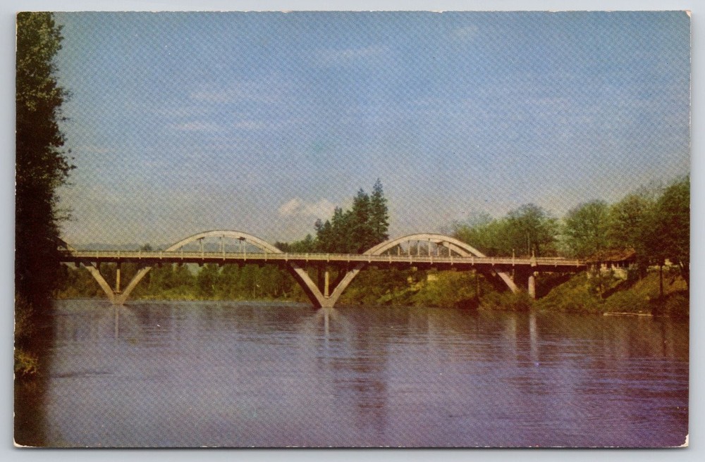 Cave Man's Bridge Rogue River Grants Pass Oregon Vintage Postcard