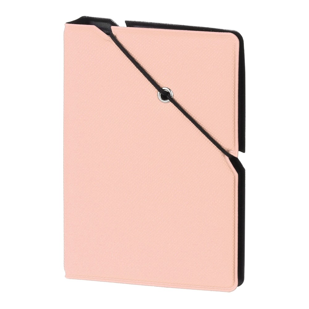 Mini Photo Album, 28 Pockets 2 x 3 Photo Album with Rubber Band Lock, Light Pink