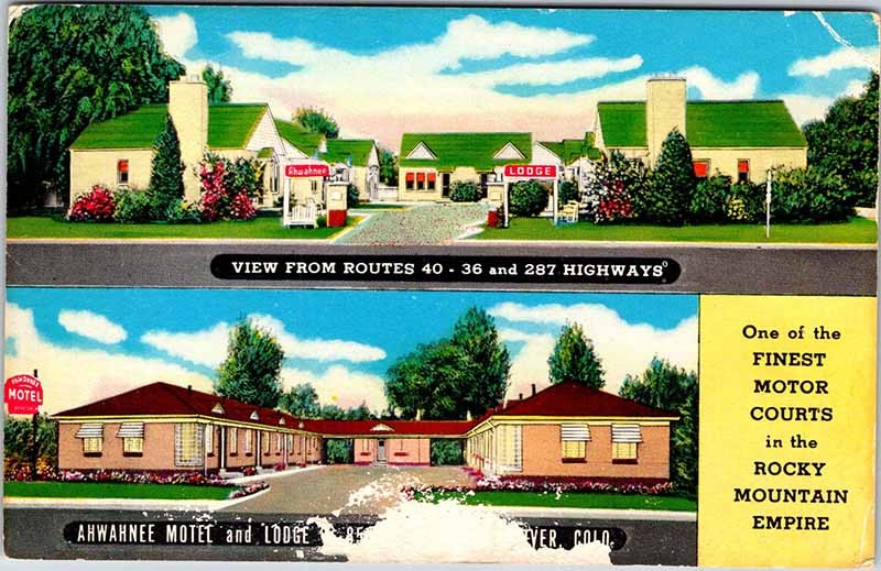 Postcard MOTEL SCENE Denver Colorado CO m/09 AM3225