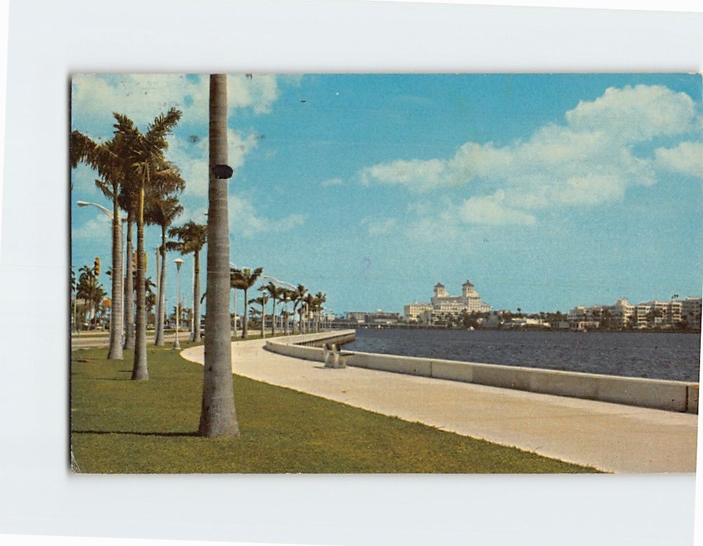 Postcard Lake Worth Waterfront West Palm Beach Florida USA