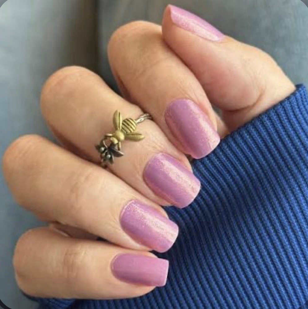 Color Street Nail Polish Strips~Heart Of Cosmos~Orchid Rose Gold Shimmer
