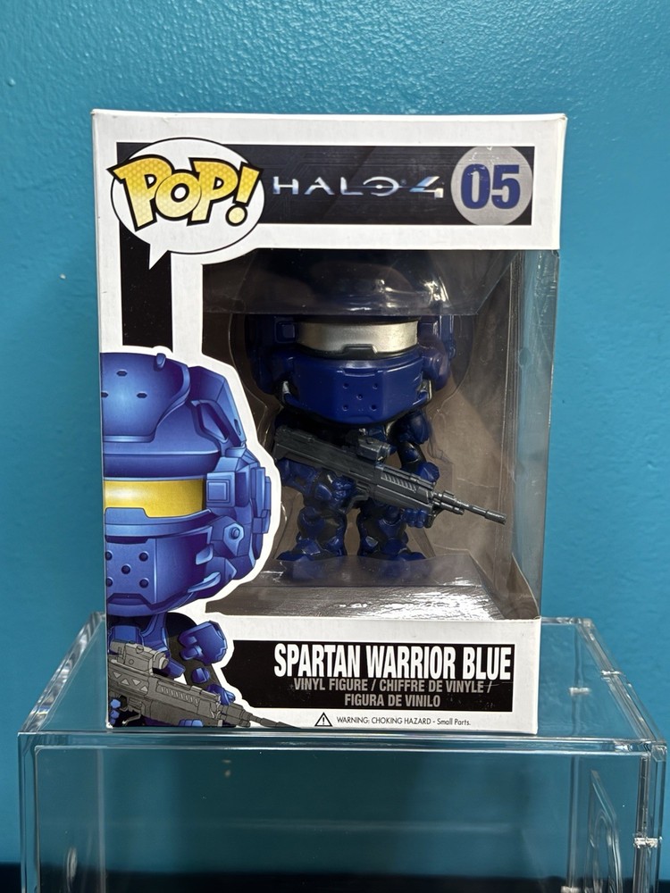 Funko Pop! Halo 4 Spartan Warrior Blue Figure #05 -  Vaulted