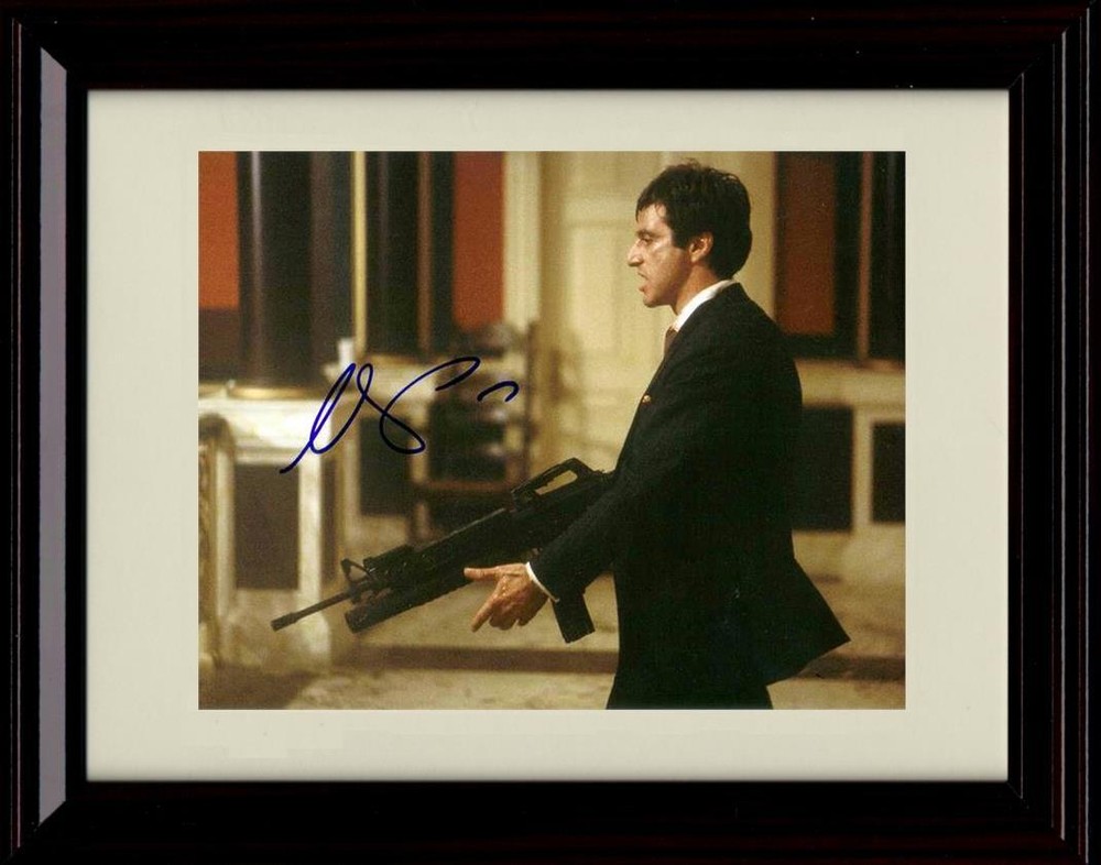 16x20 Framed Al Pacino Scarface Big Gun Autographed Promo Print