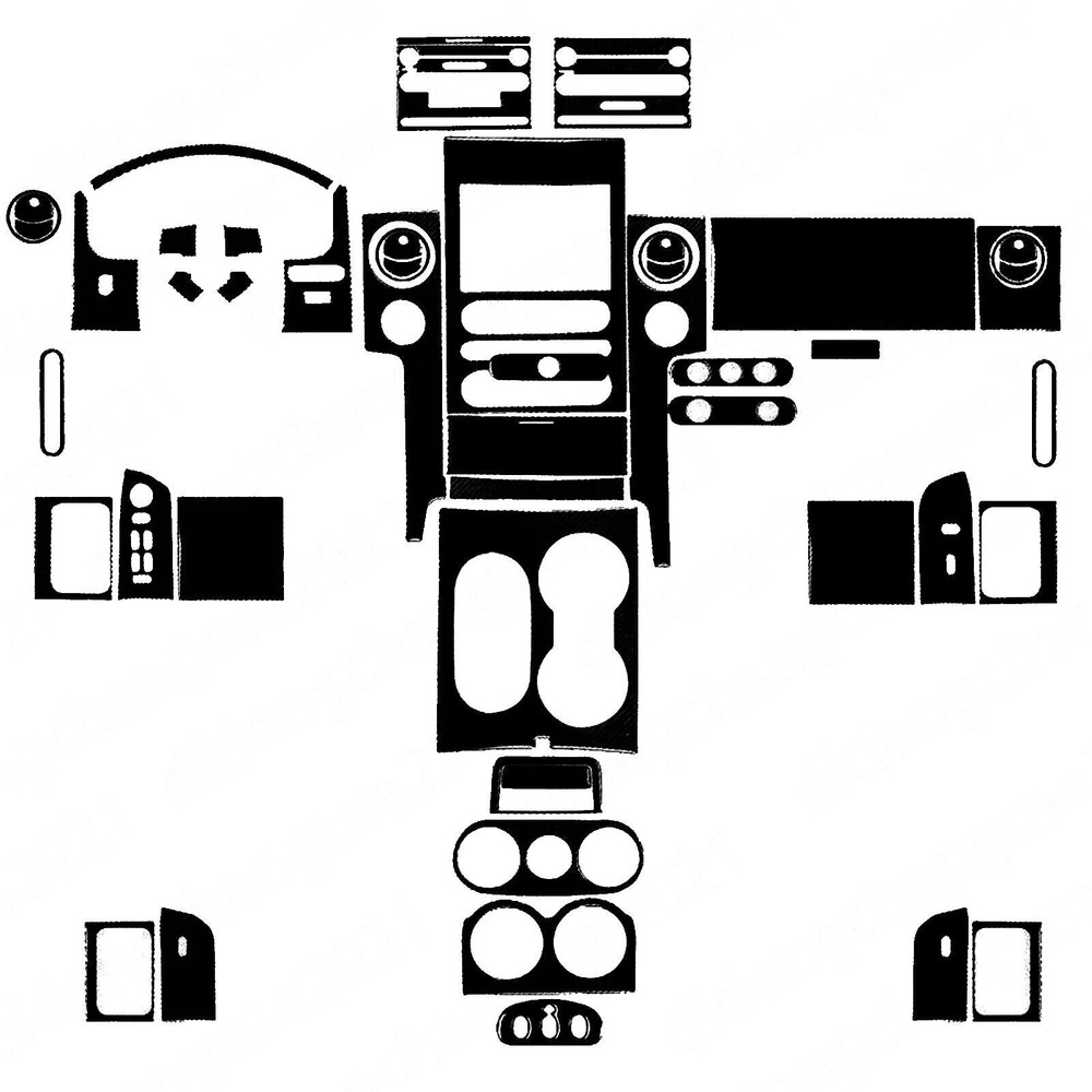 58Pcs Glossy Piano Black Kits Whole Interior Trim Cover For Ford F-150 FX4 04-08