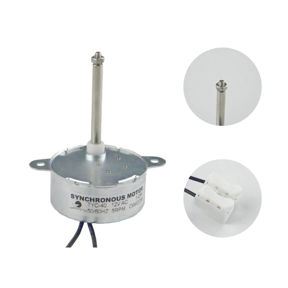 TYC-40 AC 12V Fiber Optic Color Wheel Motor CW/CCW 35mm Shaft Synchronous Mot...