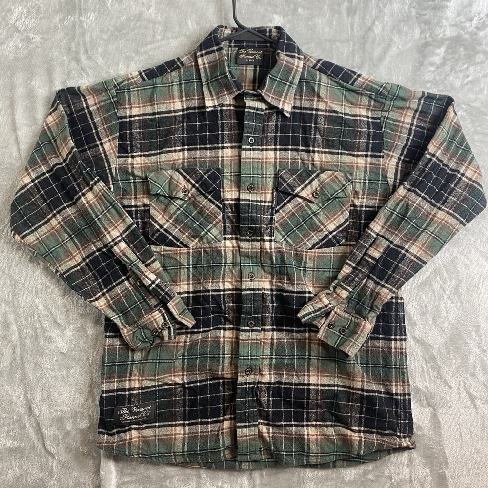 The Vermont Flannel Company Flannel Shirt 100% Cotton Made In USA Men’s XL