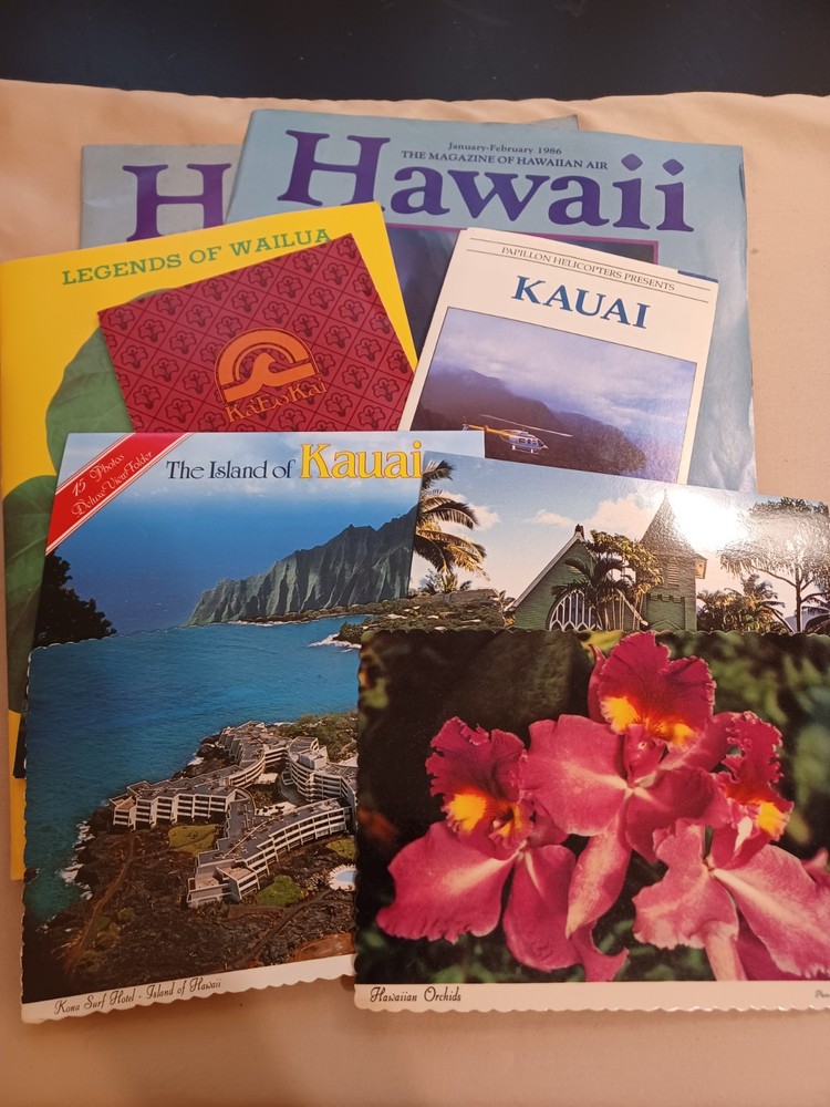 Vintage Hawaiian Air Magazine Jan. - Feb. 1986 + Hawiian Ephemera