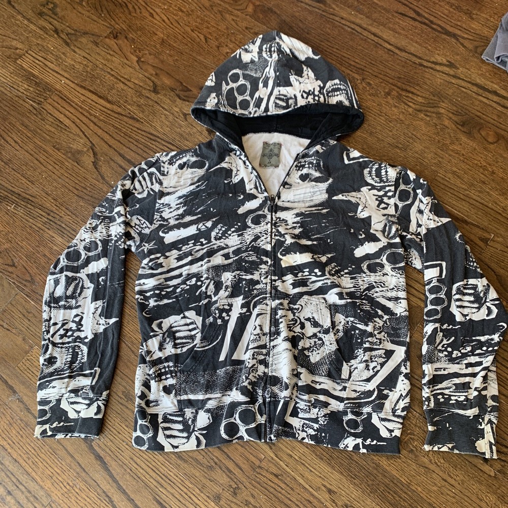 Men’s Large Graffiti Skull Art Abstract Sweatshirt-image
