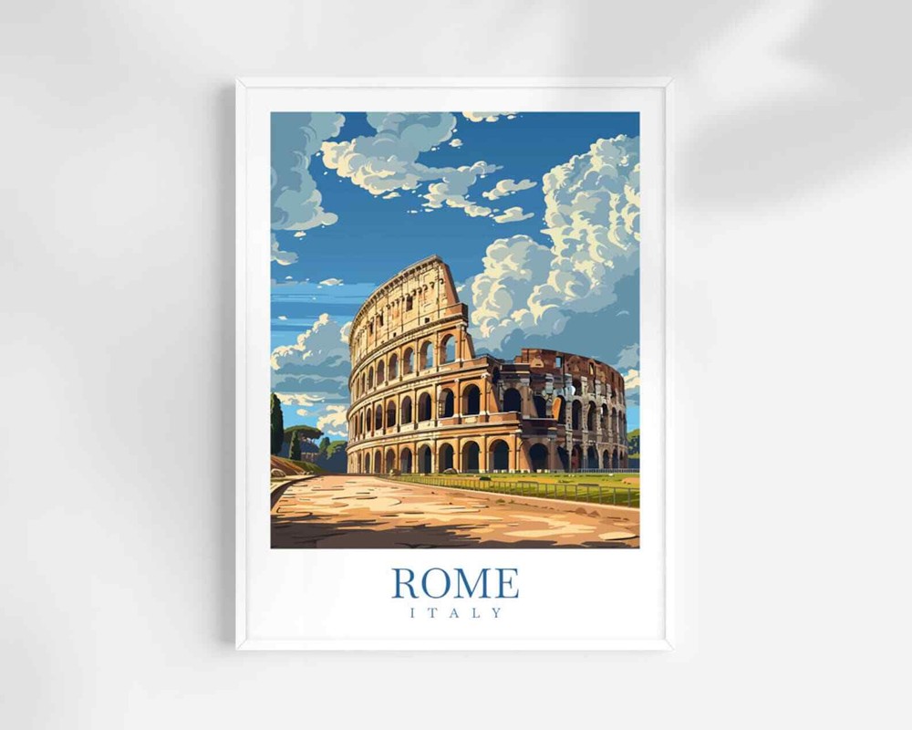 Rome Travel Print Italy Poster Wall Art Italy Wall Hanging Home Dcor Rome Gift