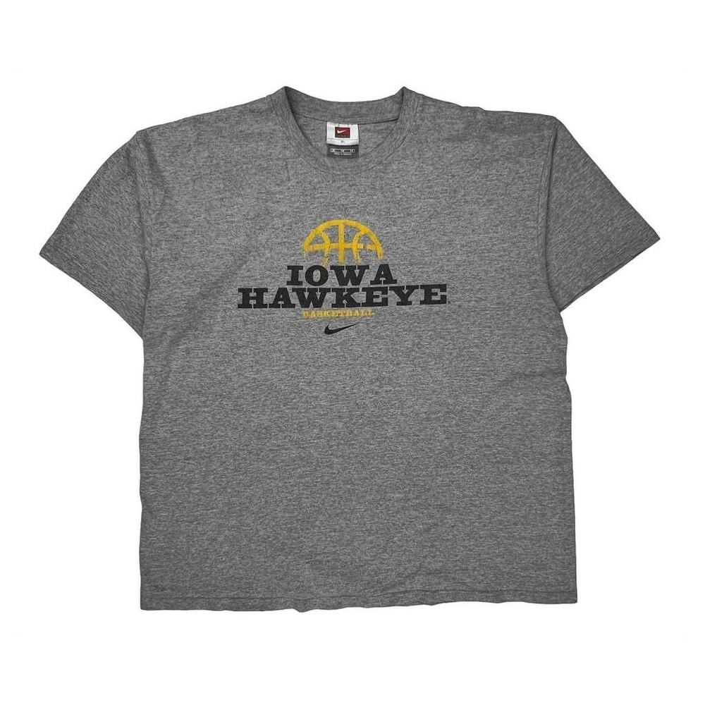 Iowa Hawkeyes Basketball Nike Graphic T-Shirt - XL Gray Cotton