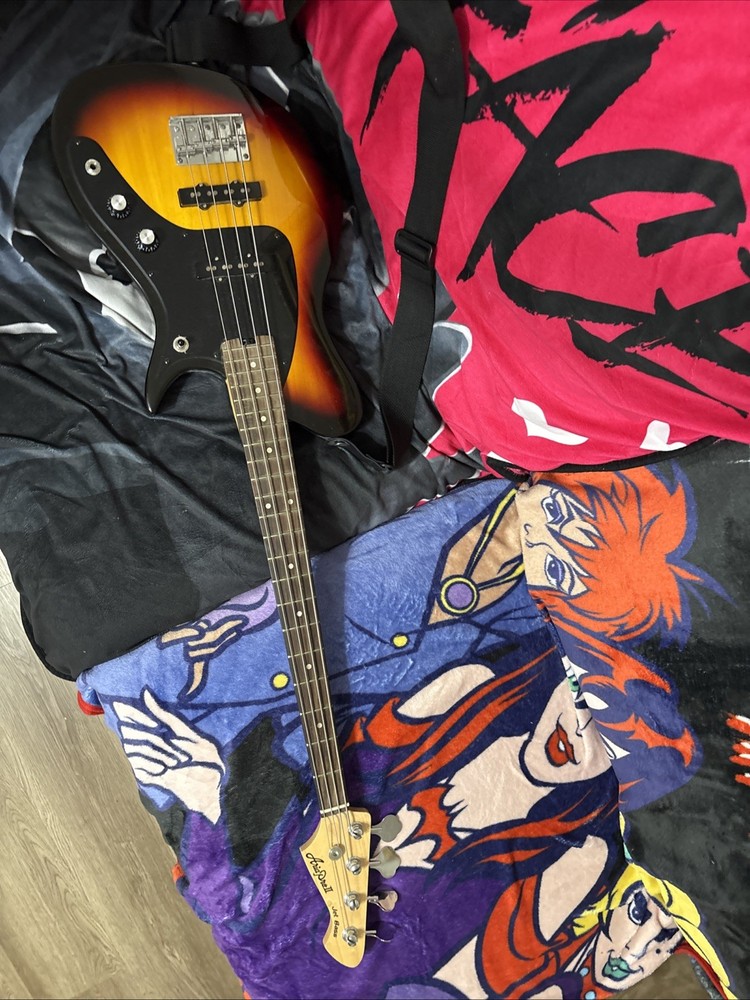 Aria Pro II Jet Bass Electric Bass Guitar with Soft Case