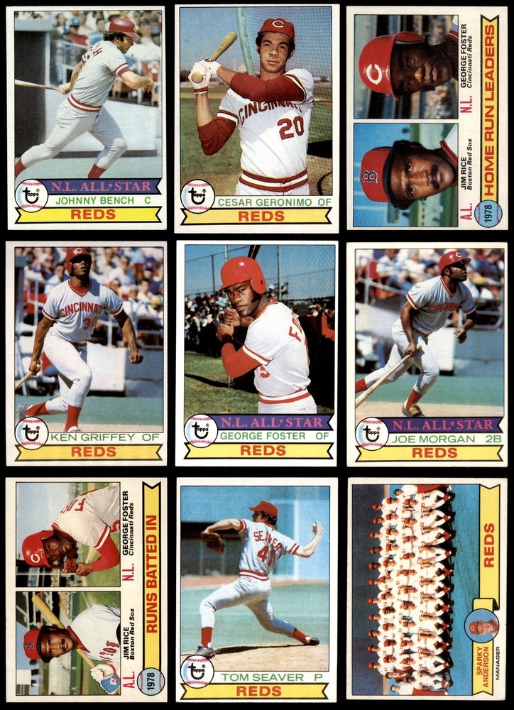 1979 Topps Cincinnati Reds Near Team Set 5.5 - EX+ 5845759 (28 / 30 cards)