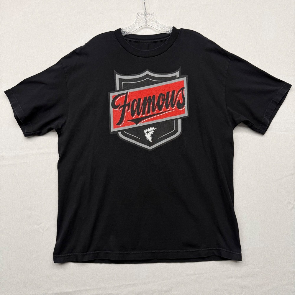 Y2K Famous Stars & Straps Short Sleeve T Shirt Men's XL Black