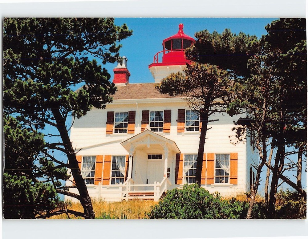 Postcard Yaquina Bay Lighthouse Newport Oregon USA