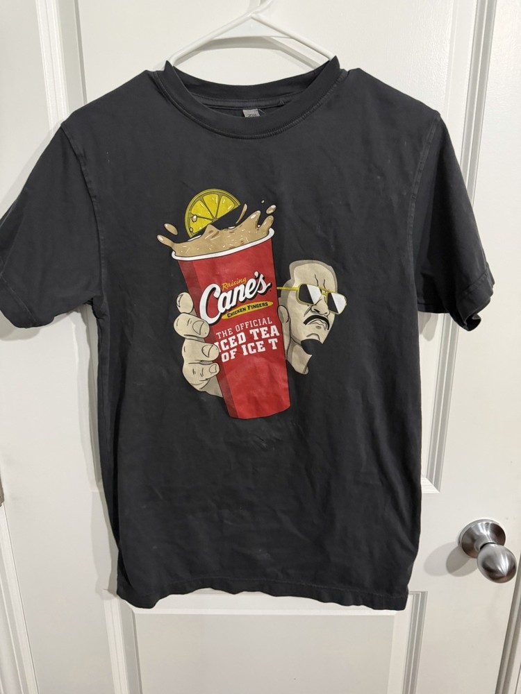 Cotton Heritage Raising Cane's Graphic Tee Black Men's Short Sleeve Size S