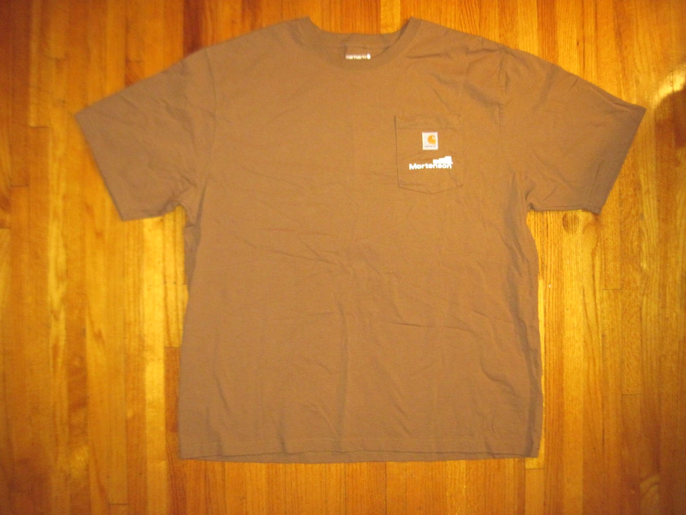 Carhartt Loose Fit Brown Equipment Rodeo Heavyweight Pocket T-Shirt Size 2XL New