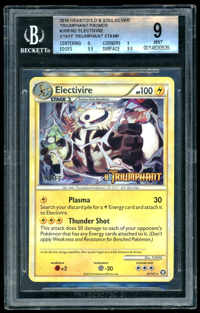 Pokemon Electivire 2010 HeartGold and SoulSilver Triumphant Promo BGS 9 *STAFF*RCH IS ACCEPTING CONSIGNMENTS! UP TO 95% PAYOUTS!