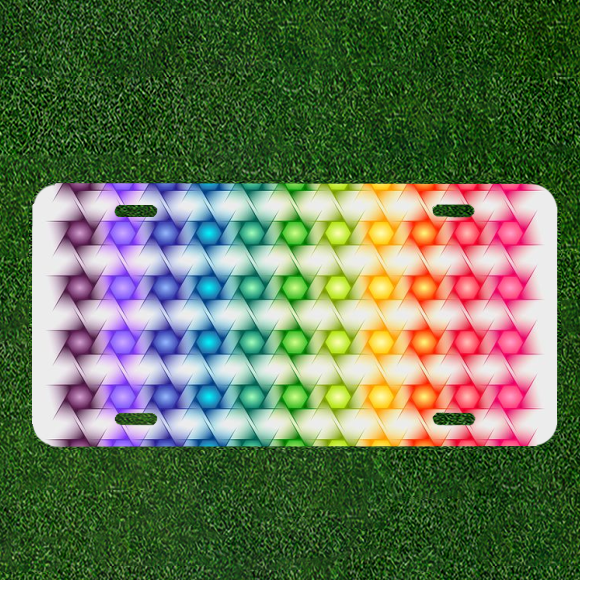 Custom Colorful Geometric Personalized Car License Plate