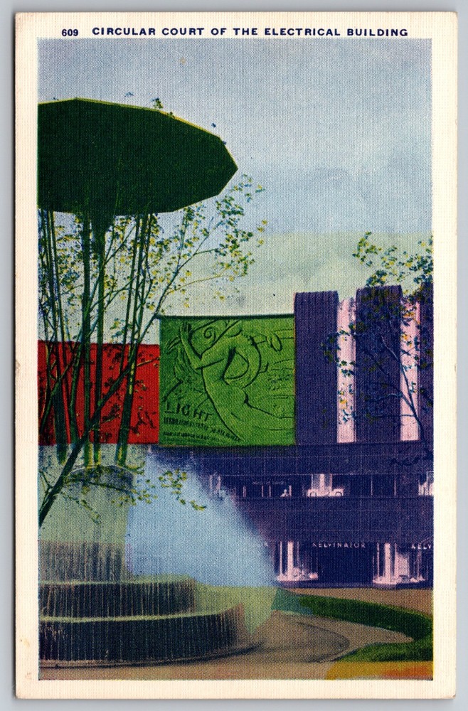 Circular Court of the Electrical Building -Chicago World's Fair 1933 - Illinois
