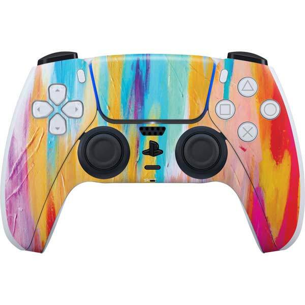Illustration Art PS5 Controller Skin - Multicolor Brush Stroke