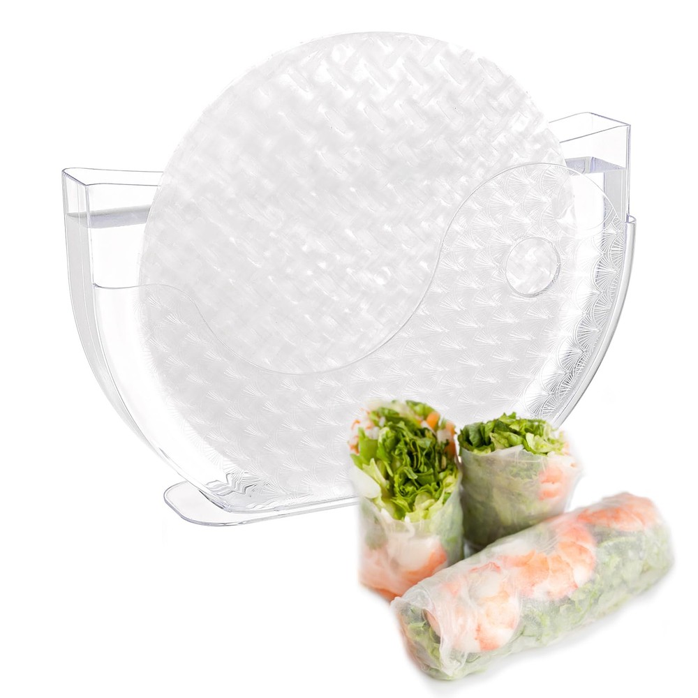 Rice Paper Water Bowl, Spring Roll Water Bowl, Rice Paper Holder with Side Po...