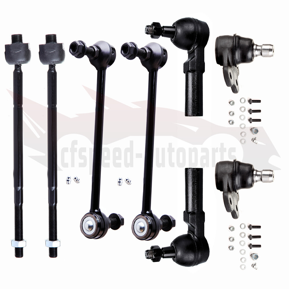 8pcs Front Lower Ball Joint Sway Bar Tie Rod For 2001-2002 Saturn L100 L200 L300