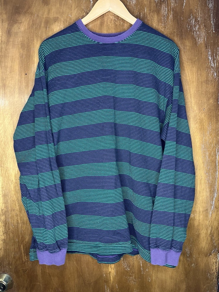 WTAPS Long Sleeve XO Cotton Striped Multicolor T Shirt