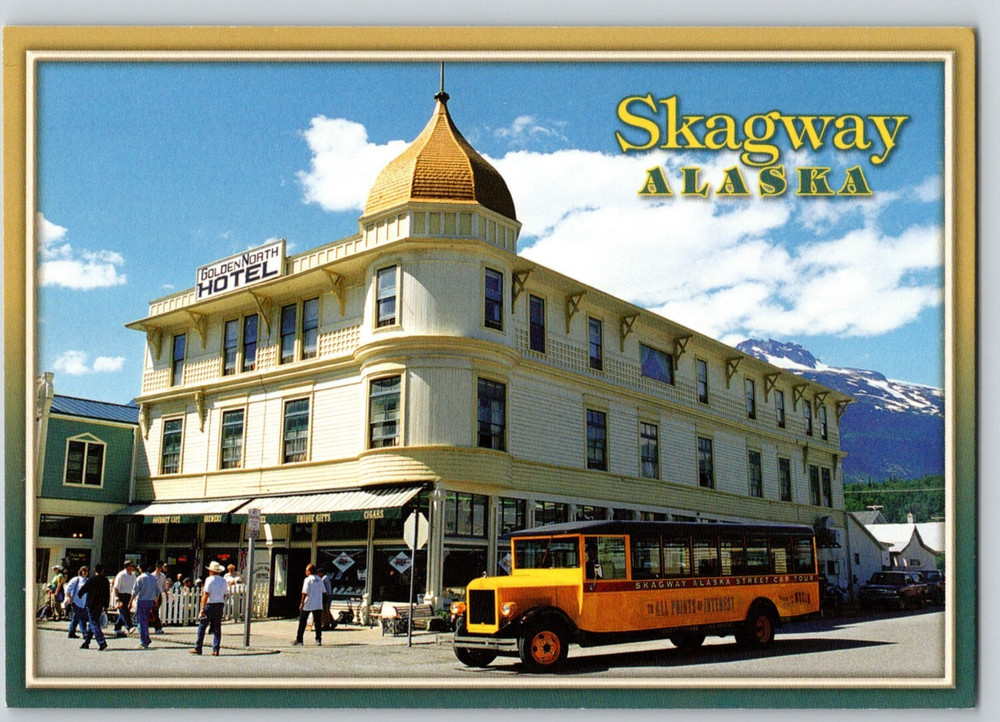 AK Skagway Historic Golden North Hotel Unposted Continental Postcard