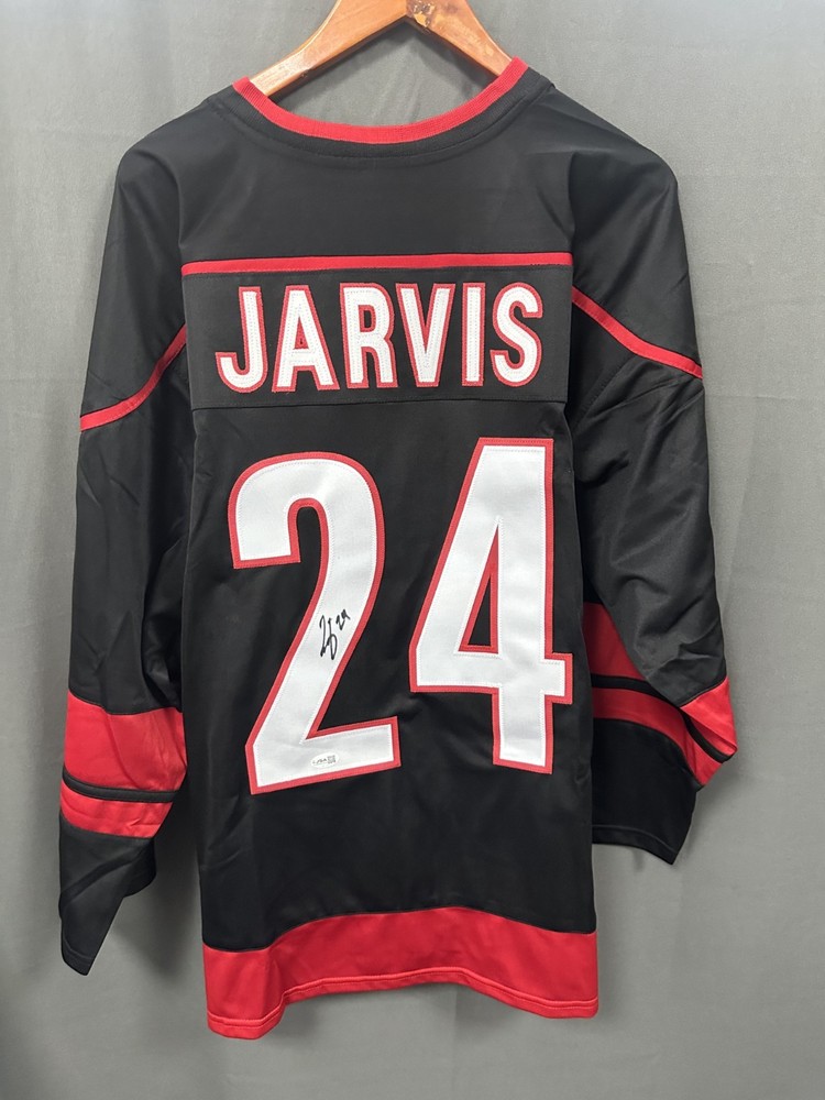 Seth Jarvis Signed Carolina Hurricanes Hockey Jersey AUTO JSA COA Sz XLPROBSTEIN is actively accepting consignments !!