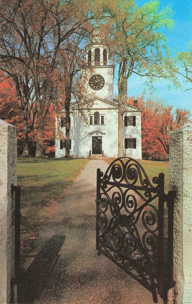 Postcard - Church on the Hill - Lenox - in the Berkshires - Massachusetts MA