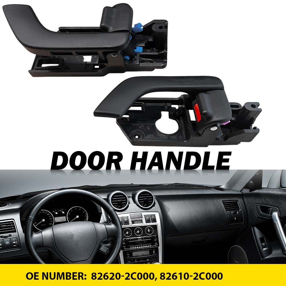 2x Left Car Right Side Interior Door Handle Black For Hyundai Tiburon 2003-2008