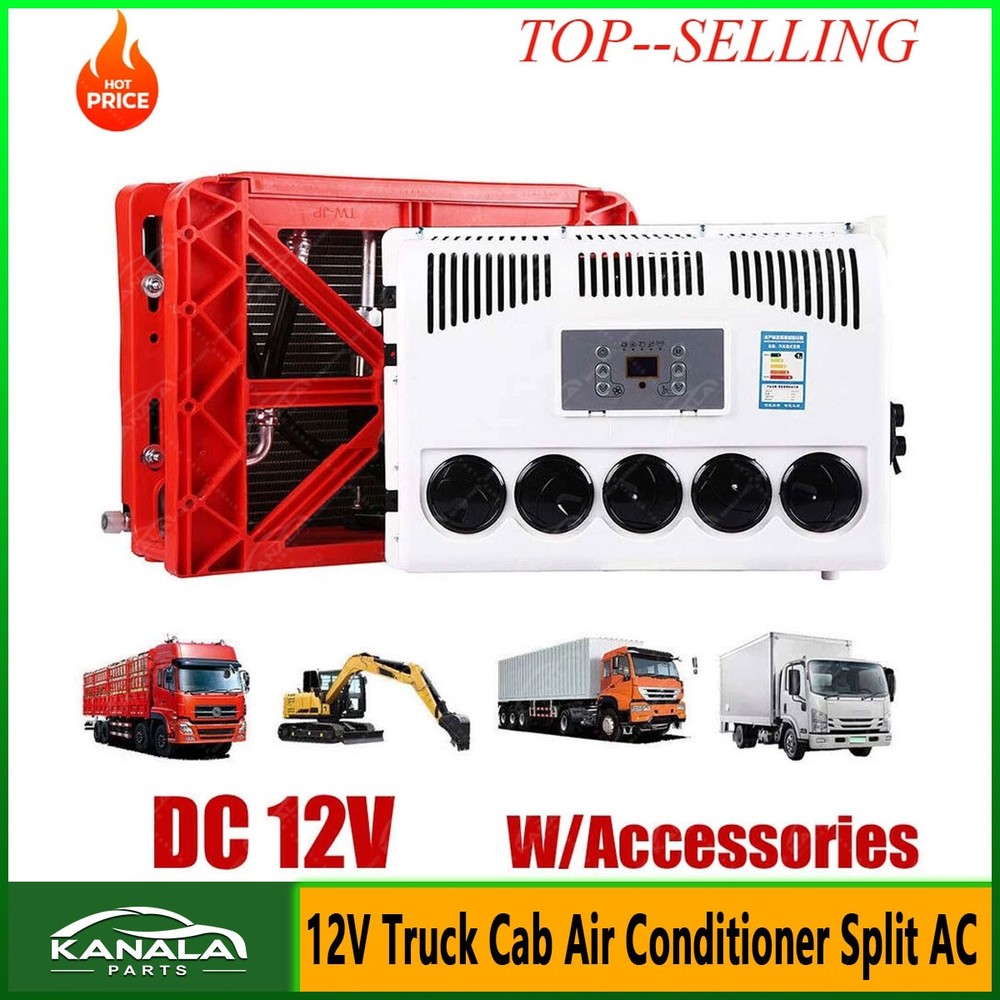 12V 12000 BTU Truck Cab Air Conditioner Split AC For Semi Trucks Bus RV Caravan