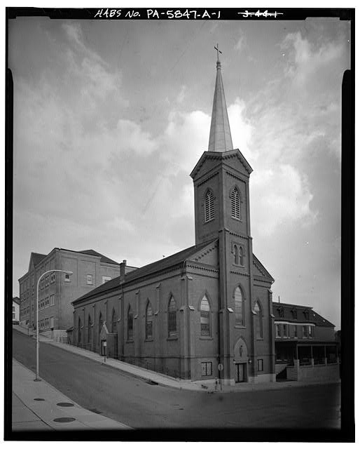 1. PERSPECTIVE: NORTHWEST FRONT AND NORTHEAST SIDE LOOKING SOUTH - St.