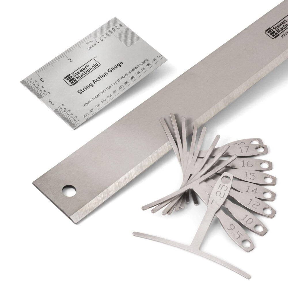 StewMac Basic Guitar Setup Kit - Inches | Includes String Action Gauge, 18