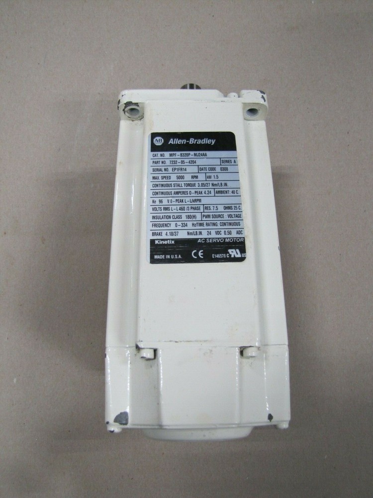 Allen Bradley MPF-B320P-MJ24AA Series A Kinetix food grade AC servo motor, used-image