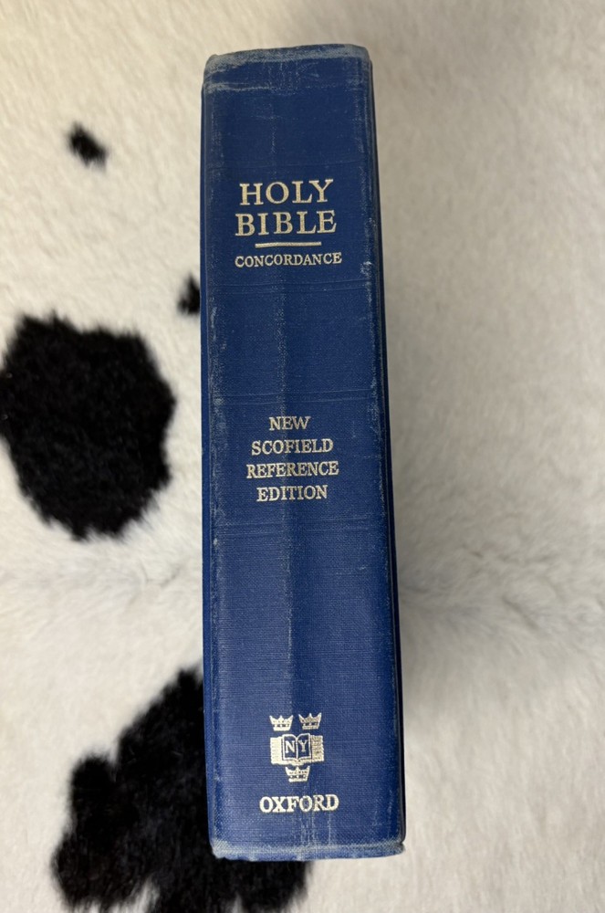 Holy Bible Concordance New Scofield Reference Edition Oxford 1967 Blue Hardcover