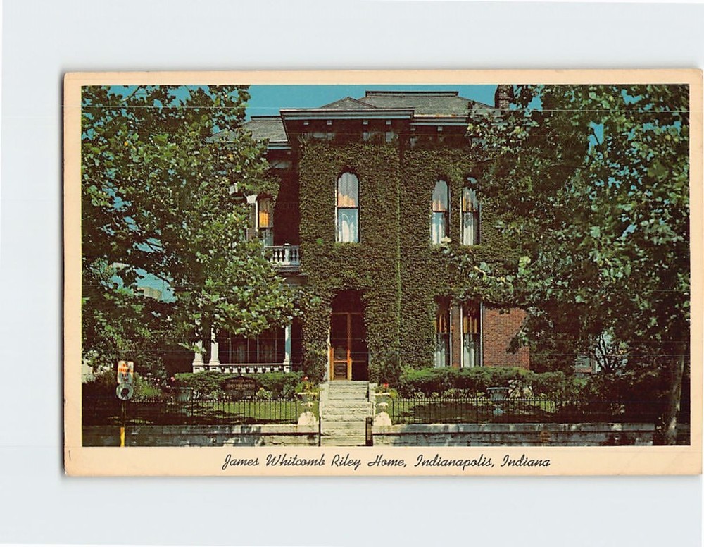 Postcard James Whitcomb Riley Home Indianapolis Indiana USA