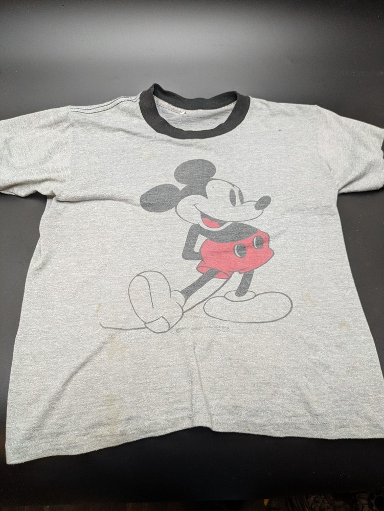 VINTAGE MICKEY MOUSE RINGER T SHIRT S DISNEY USA MADE. Bought At Disneyland CA