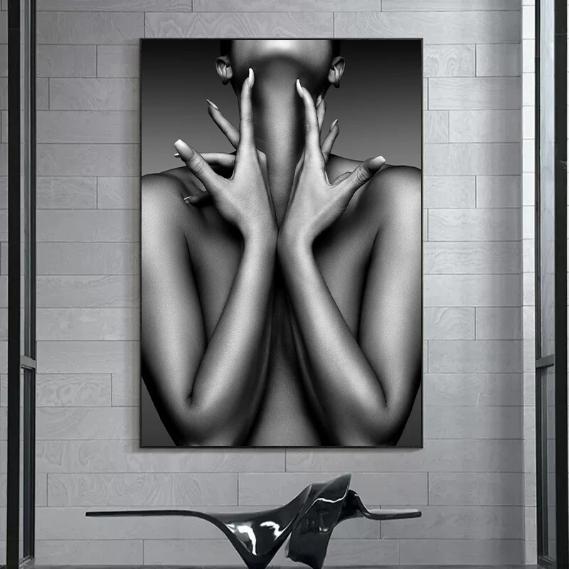 Canvas Print Art Black And White Sexy Woman Body Canvas Painting Home Decor Art